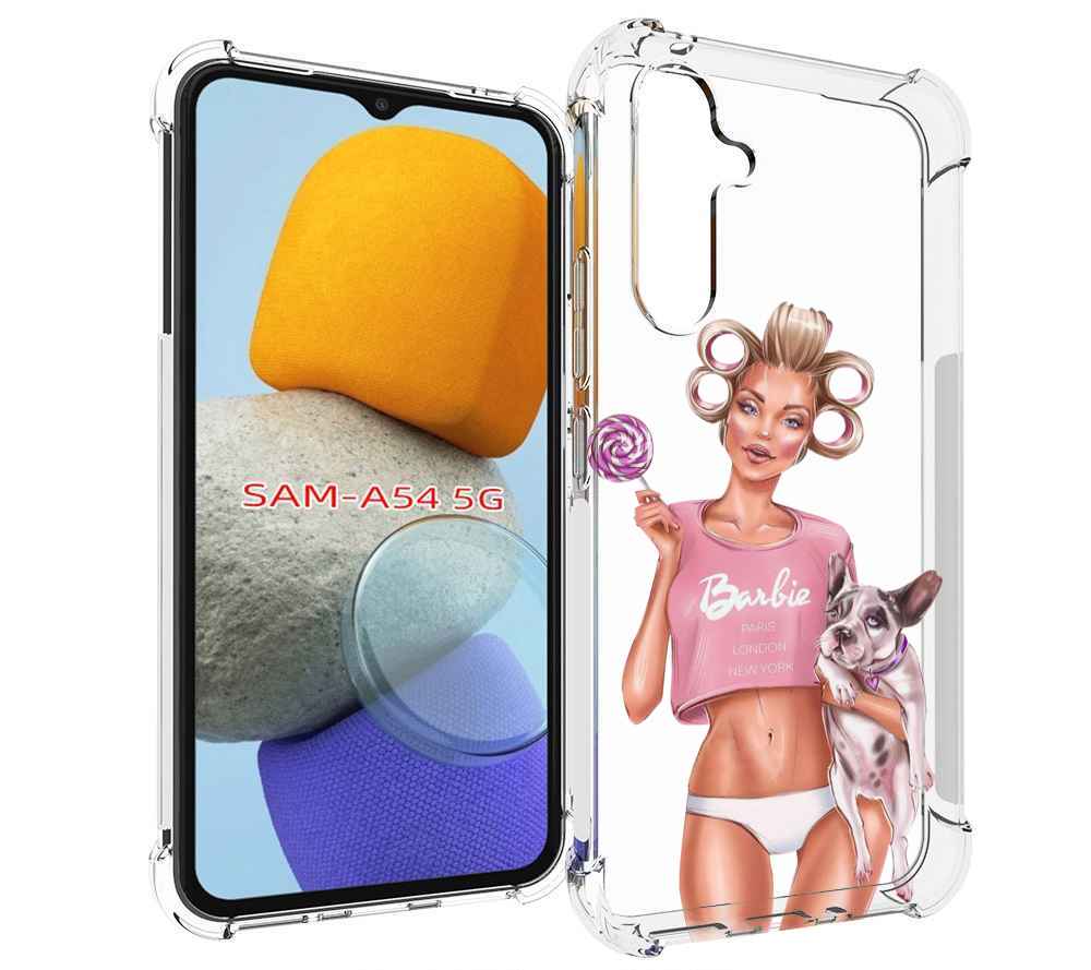 

Чехол MyPads Барби-с-собачкой женский для Samsung Galaxy A54, Tocco