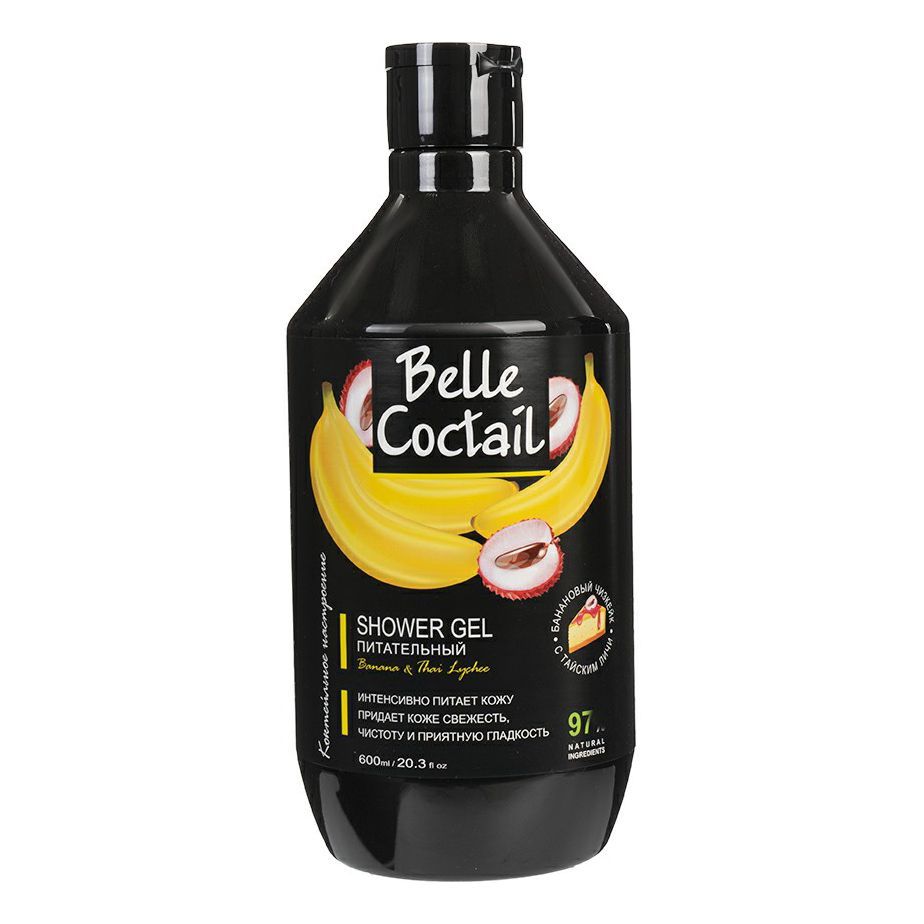 

Гель для душа Belle Coctail банановый чизкейк с тайским личи 600 мл