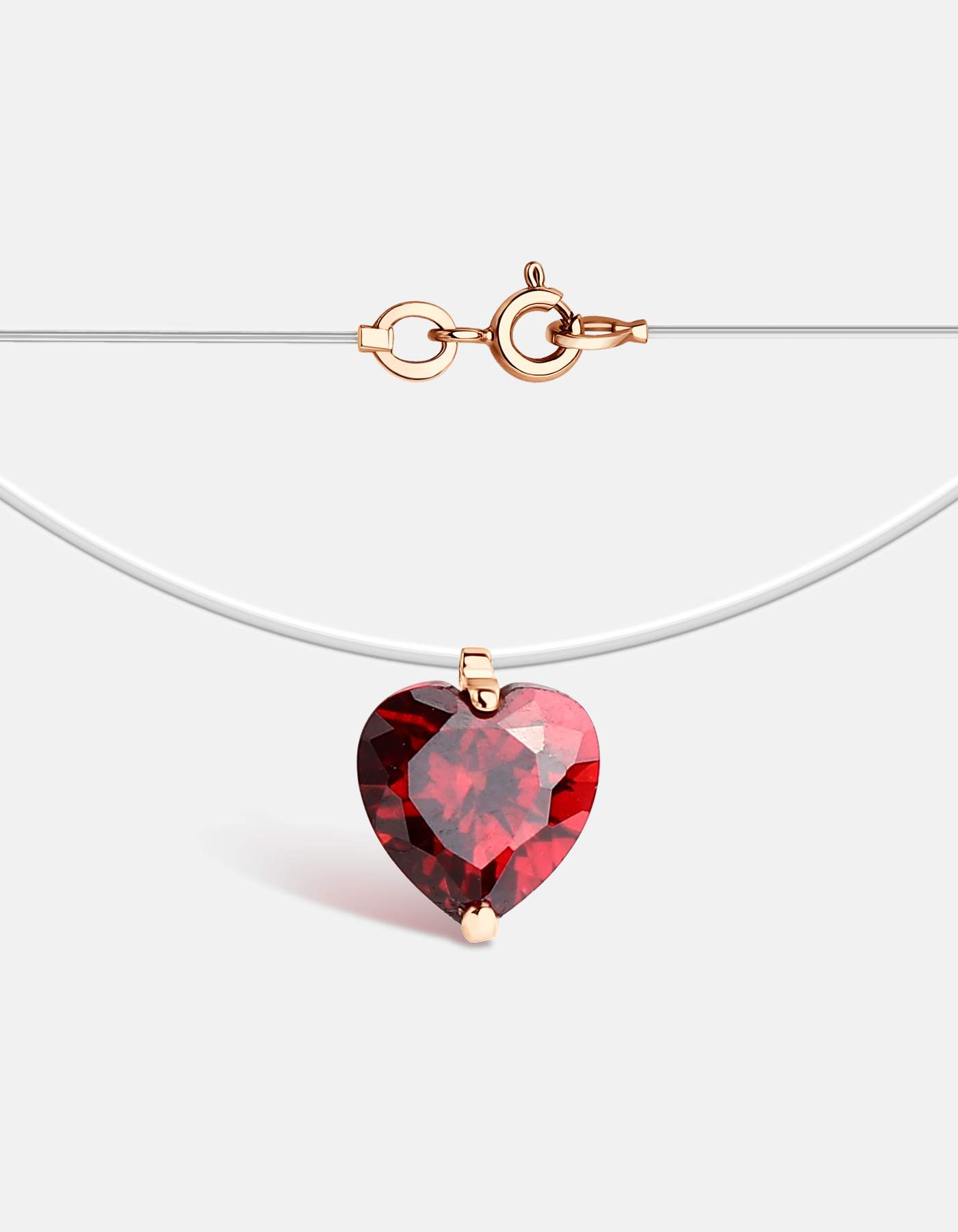 

Колье из красного золота/лески 35 см DIALVI JEWELRY 4RLS803631.03, фианит, 4RLS803631.03