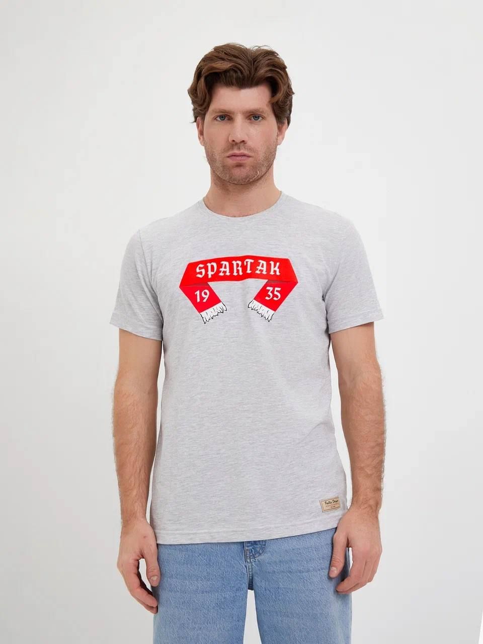 

Футболка мужская Спартак Шарф 1935 серая 3XL, Серый, Шарф 1935
