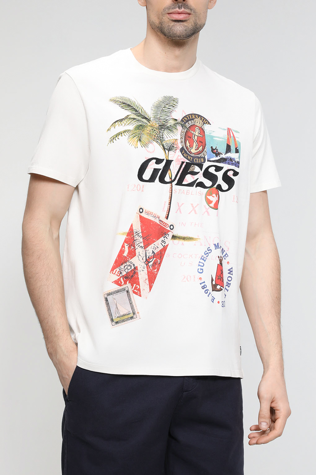 

Футболка мужская Guess M3GI38 KBDL0 белая XL, M3GI38 KBDL0