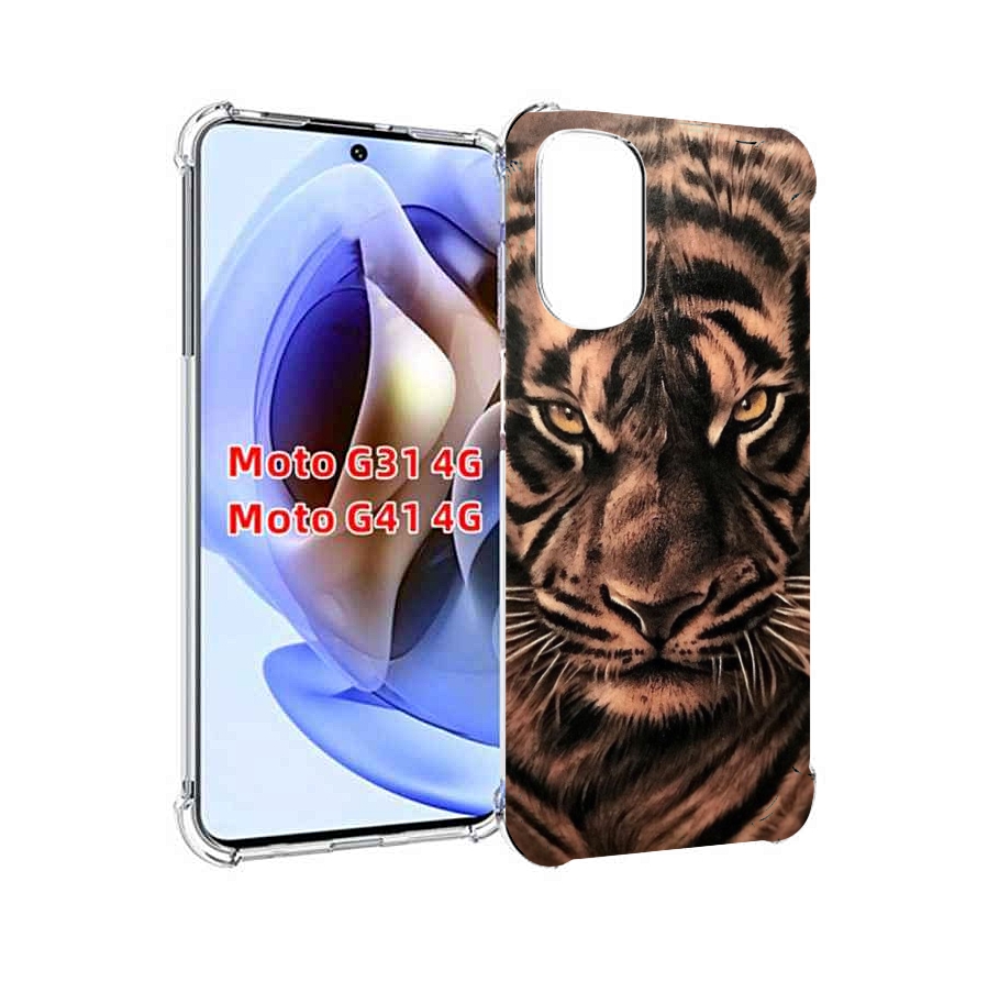 

Чехол MyPads злой-большой-тигр для Motorola Moto G31 4G / G41 4G, Прозрачный, Tocco