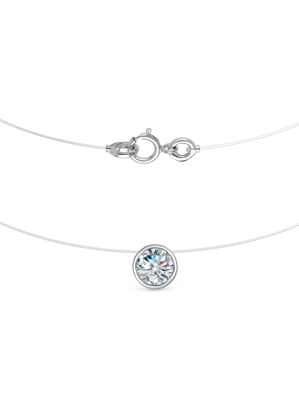 

Колье из сереба/лески 38 см DIALVI JEWELRY 4RLG603623.01, фианит, 4RLG603623.01
