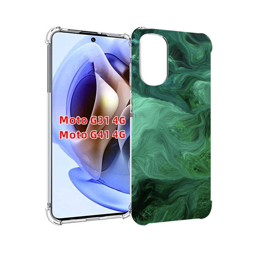 

Чехол MyPads зеленые нити для Motorola Moto G31 4G / G41 4G, Прозрачный, Tocco