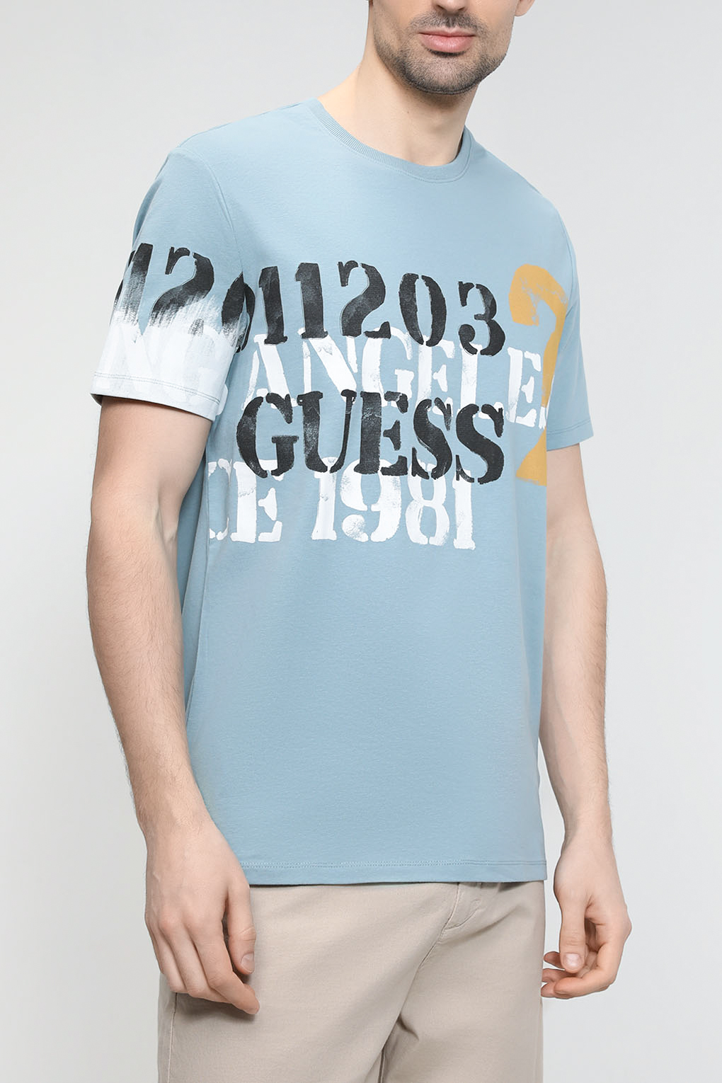 

Футболка мужская Guess M3GI14 голубая M, Голубой, M3GI14