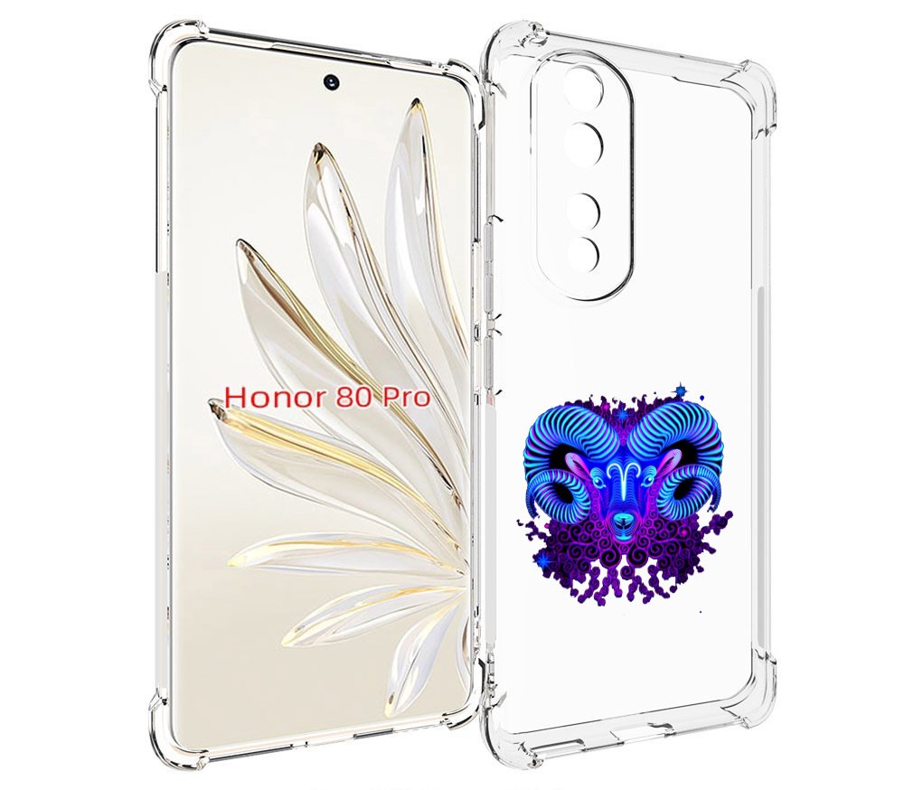 

Чехол MyPads знак зодиака овен 2 для Honor 80 Pro, Прозрачный, Tocco