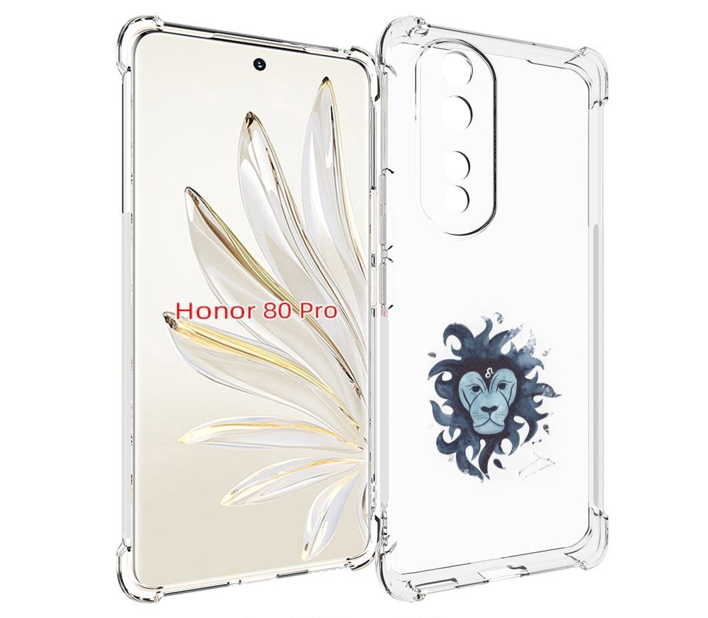 

Чехол MyPads знак зодиака лев 5 для Honor 80 Pro, Прозрачный, Tocco