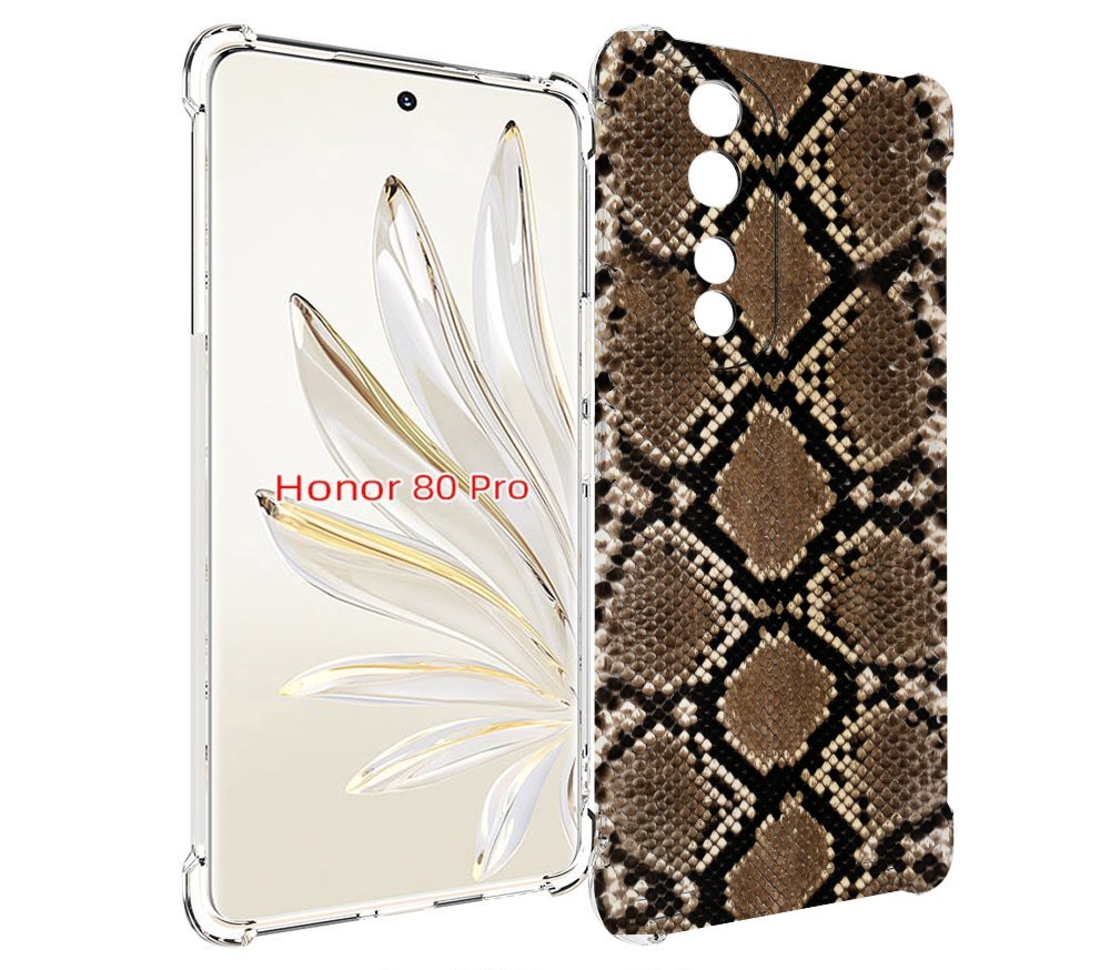 

Чехол MyPads змеиная кожа для Honor 80 Pro, Прозрачный, Tocco