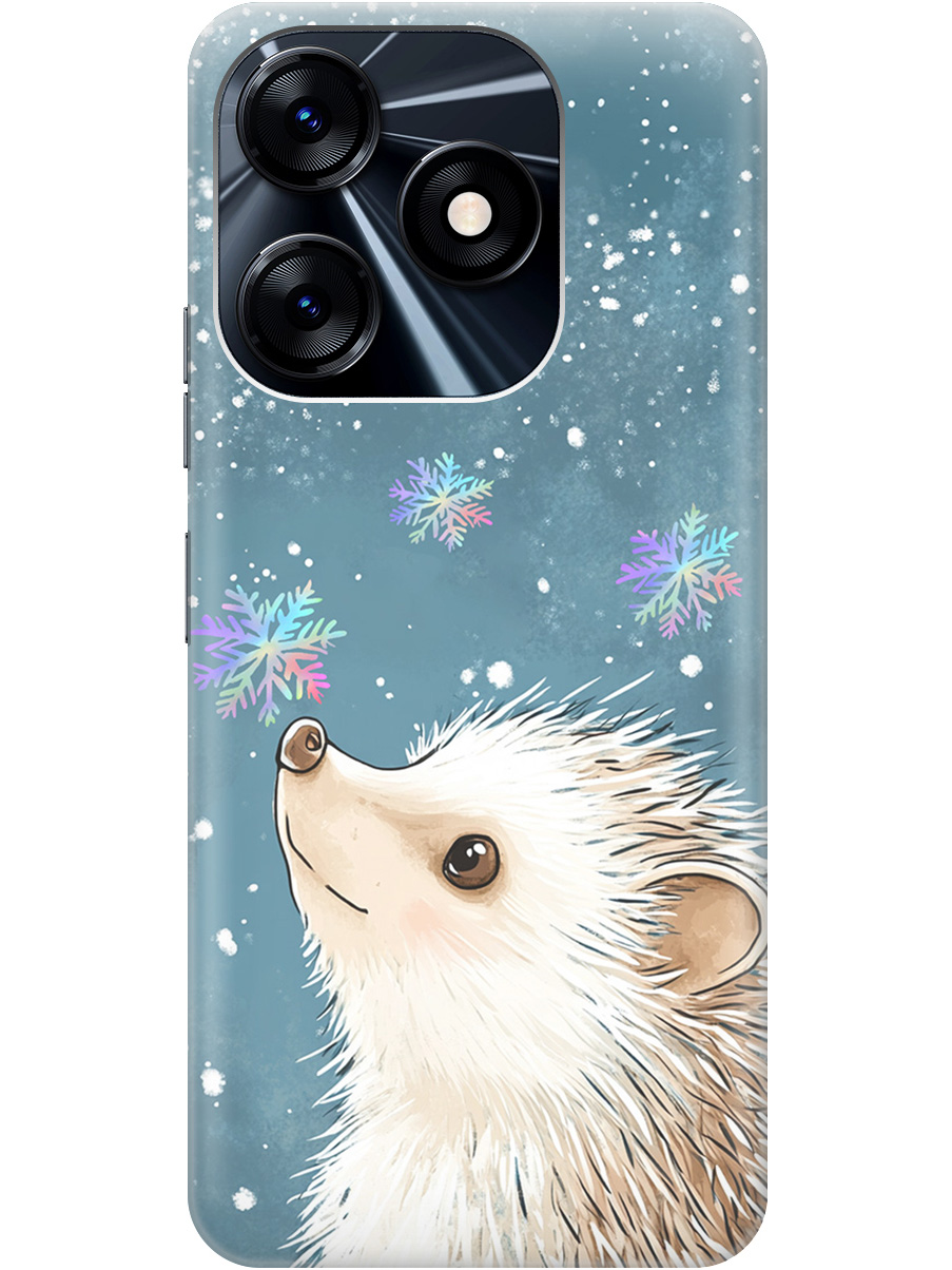 

Силиконовый чехол на Tecno Spark 10 / 10C с принтом "Ежик и снежинки", Прозрачный;белый;серый;синий, 769297812