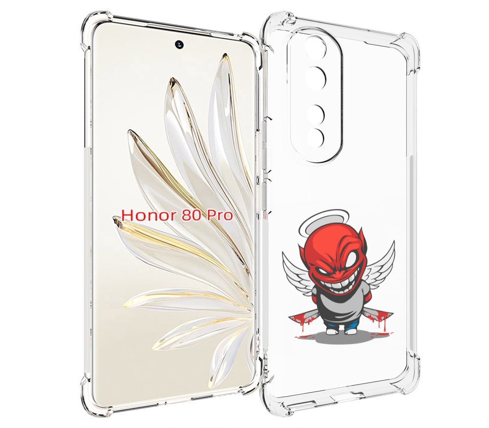 

Чехол MyPads злой-ангел для Honor 80 Pro, Прозрачный, Tocco