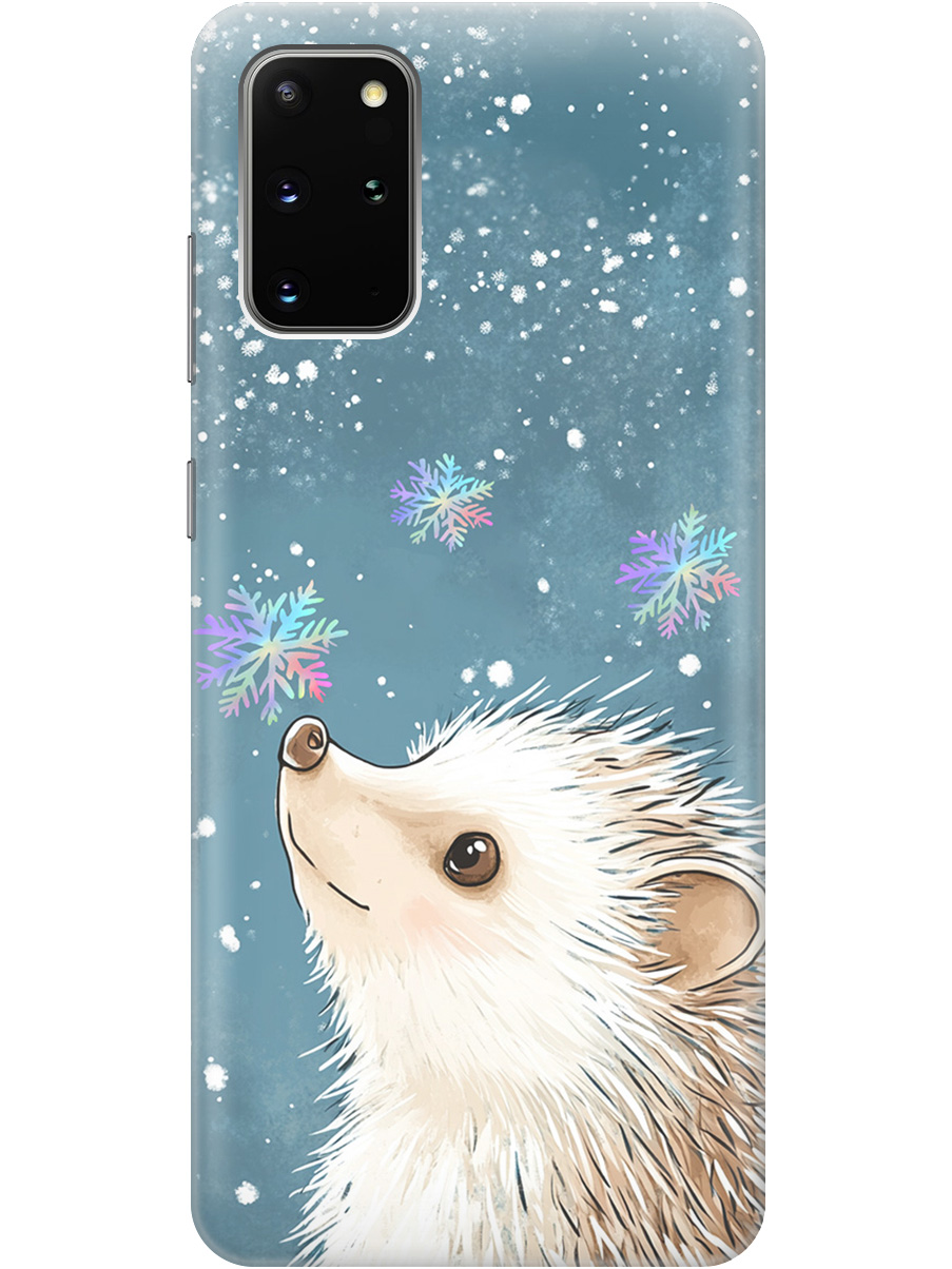 

Силиконовый чехол на Samsung Galaxy S20+ с принтом "Ежик и снежинки", Прозрачный;белый;серый;синий, 722628512