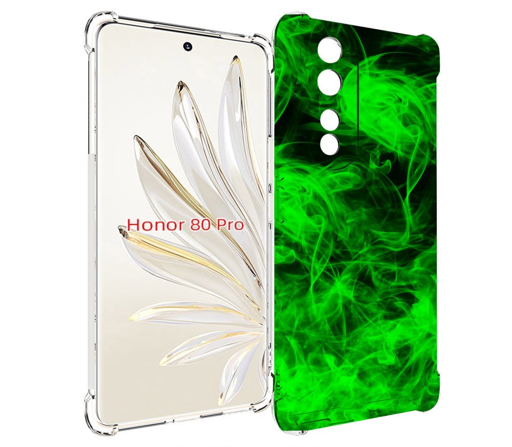 

Чехол MyPads зеленый-дымок для Honor 80 Pro, Прозрачный, Tocco