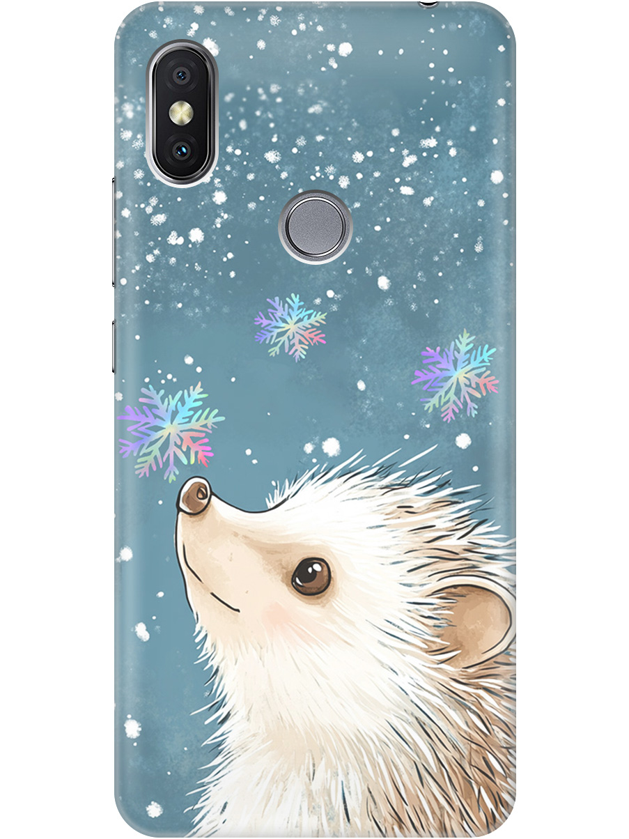 

Силиконовый чехол на Xiaomi Redmi S2 с принтом "Ежик и снежинки", Прозрачный;белый;серый;синий, 718410212