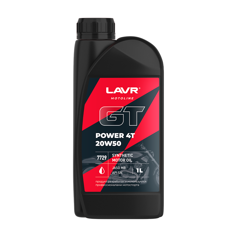 

Моторное масло LAVR MOTO GT Power 4T 20W50 SN, Ln7729, 1 л, Ln7729