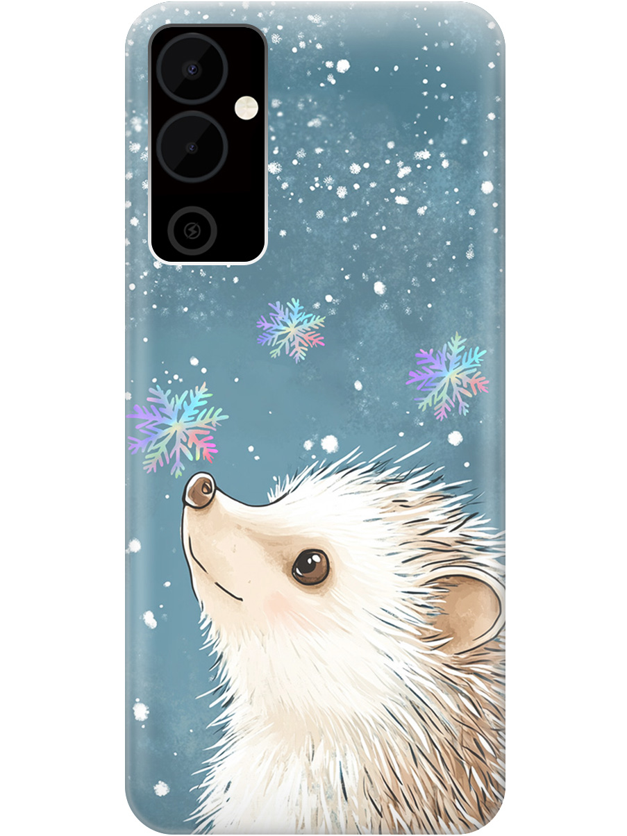 

Силиконовый чехол на Tecno Pova Neo 2 с принтом "Ежик и снежинки", Прозрачный;белый;серый;синий, 778682412