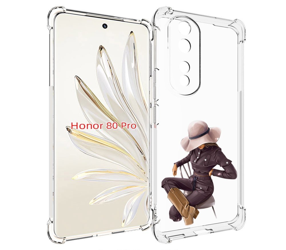 

Чехол MyPads загадочная-девушка-в-костюме женский для Honor 80 Pro, Прозрачный, Tocco
