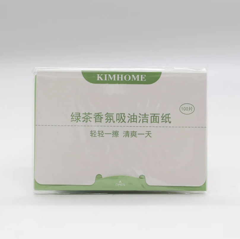 Матирующие салфетки для лица KIMHOME зеленый чай 100 листов китай город