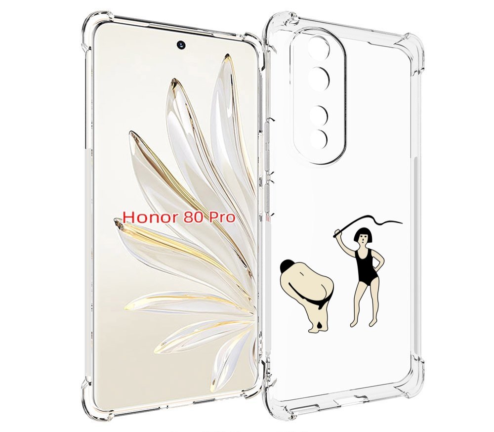 

Чехол MyPads женщина-наказывает для Honor 80 Pro, Прозрачный, Tocco