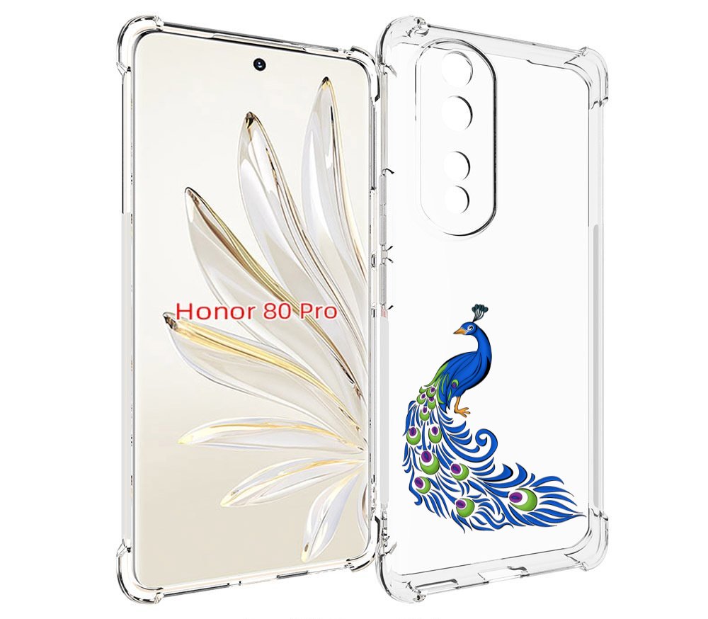 

Чехол MyPads жарптица-голубая для Honor 80 Pro, Прозрачный, Tocco