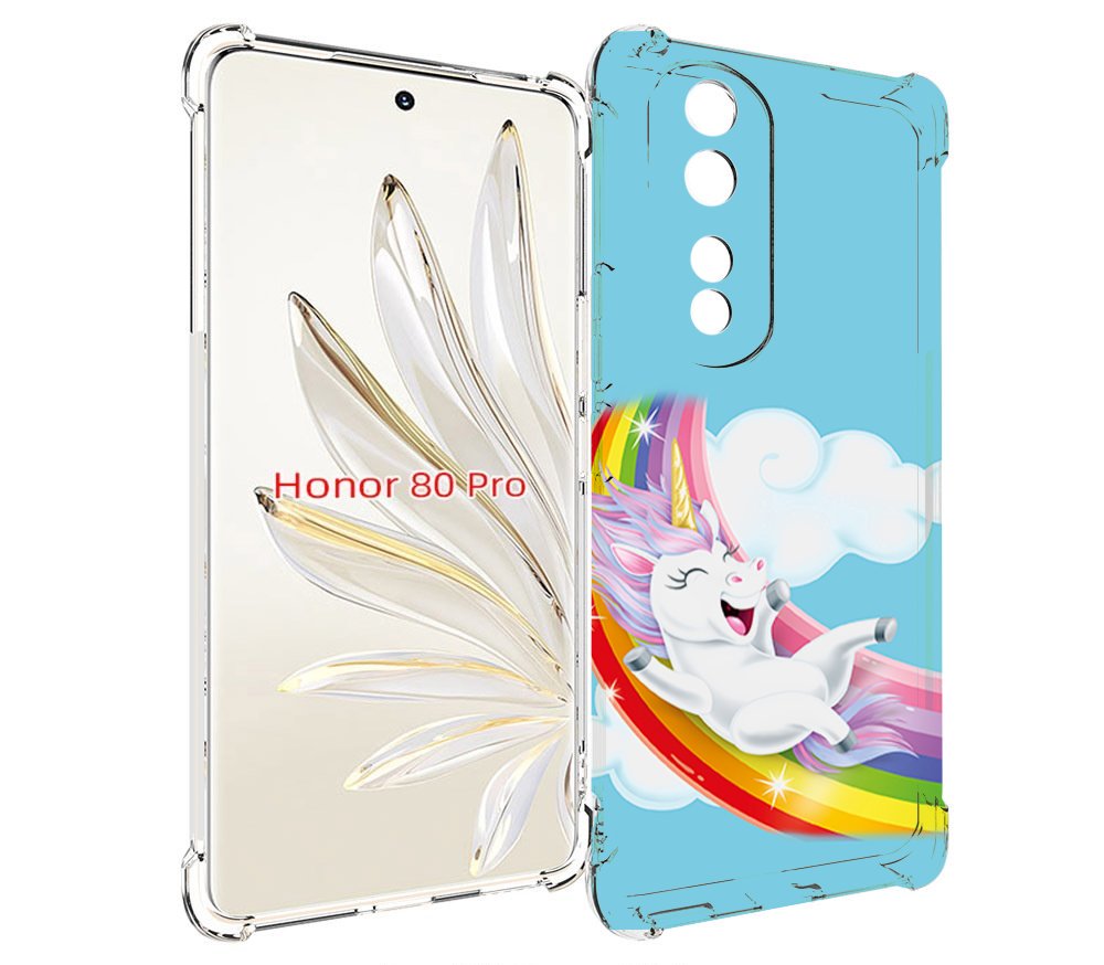 

Чехол MyPads единорог-на-радуге для Honor 80 Pro, Прозрачный, Tocco