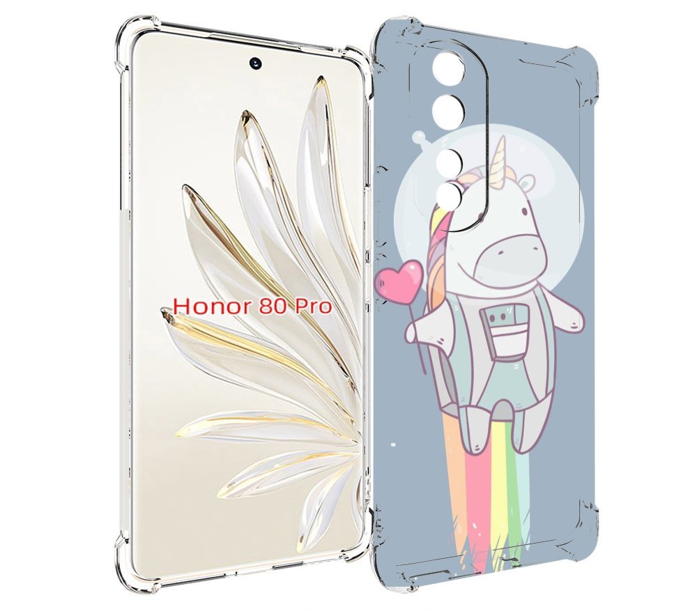 

Чехол MyPads единорог летит за орбиту для Honor 80 Pro, Прозрачный, Tocco