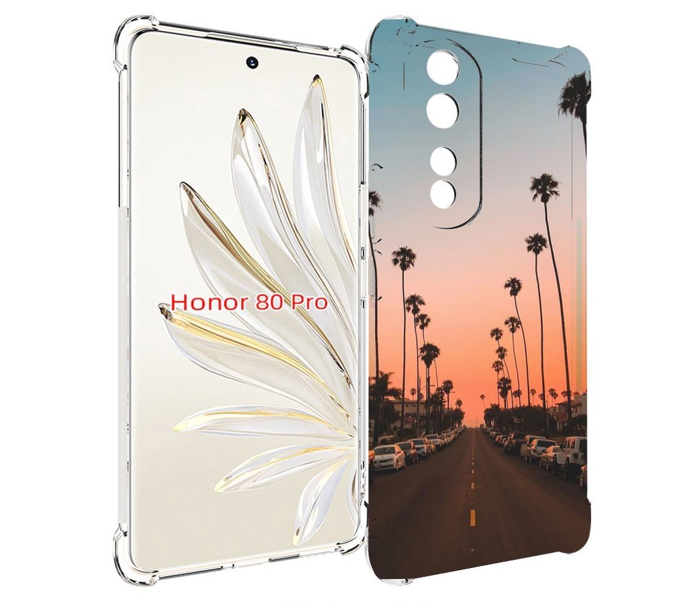 

Чехол MyPads дорога-с-закатом для Honor 80 Pro, Прозрачный, Tocco