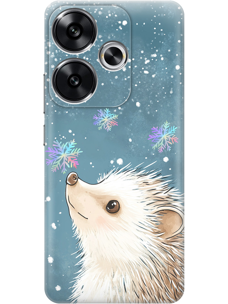 

Силиконовый чехол на Xiaomi Redmi Turbo 3 / Poco F6 с принтом "Ежик и снежинки", Прозрачный;белый;серый;синий, 783980812