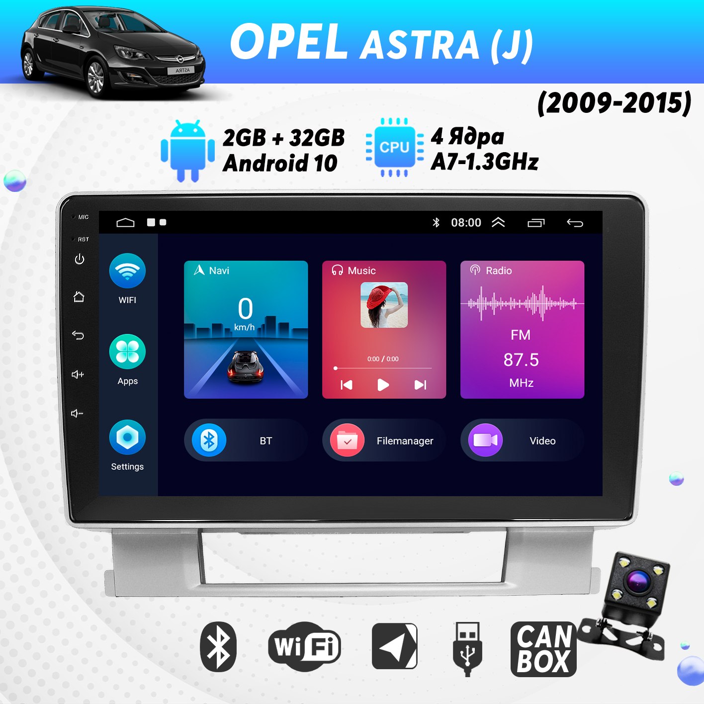 Штатная магнитола Dolmax 9A-OPASTJ094CORE для OPEL (9