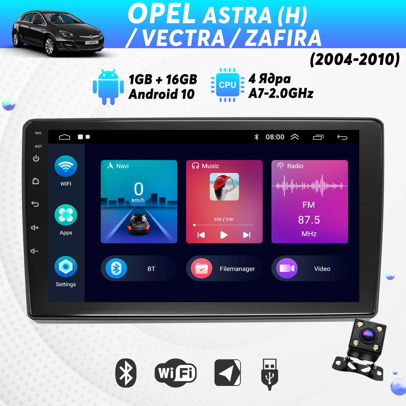 Штатная магнитола Dolmax 9A-OPASTH044CORE для OPEL (9