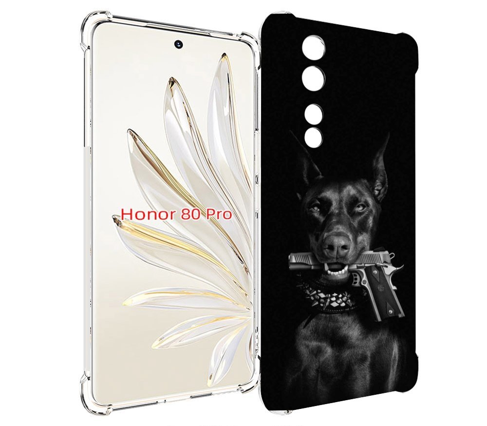 

Чехол MyPads доберман мужской для Honor 80 Pro, Прозрачный, Tocco