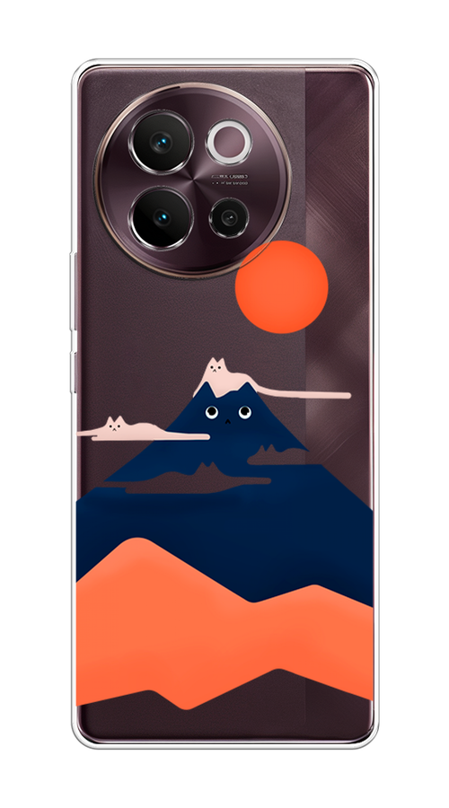 

Чехол на Vivo V40 Lite 5G "Кот-гора", Черный;оранжевый, 2611550-1
