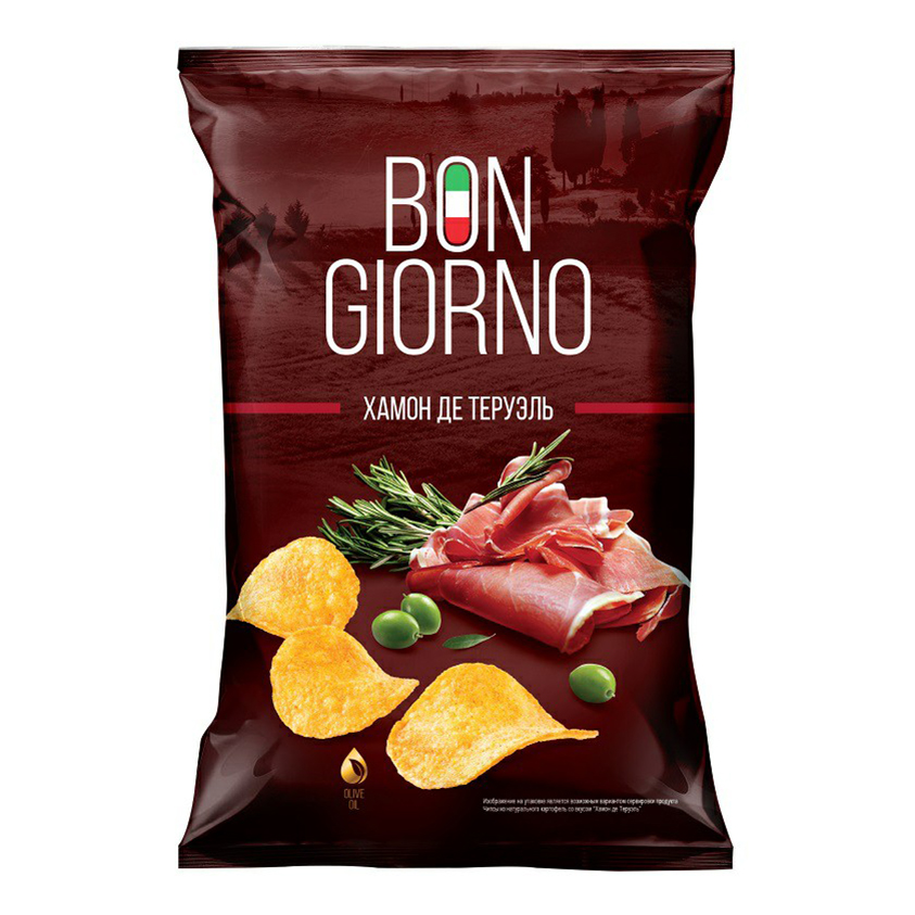 

Чипсы картофельные Bon Giorno Хамон де Теруэль 90 г