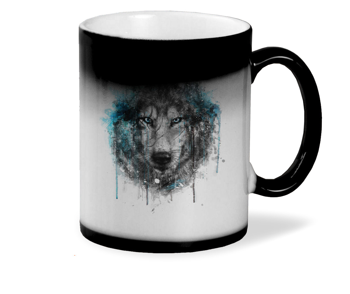 

Кружка CoolPodarok Волк рисунок акварель арт
