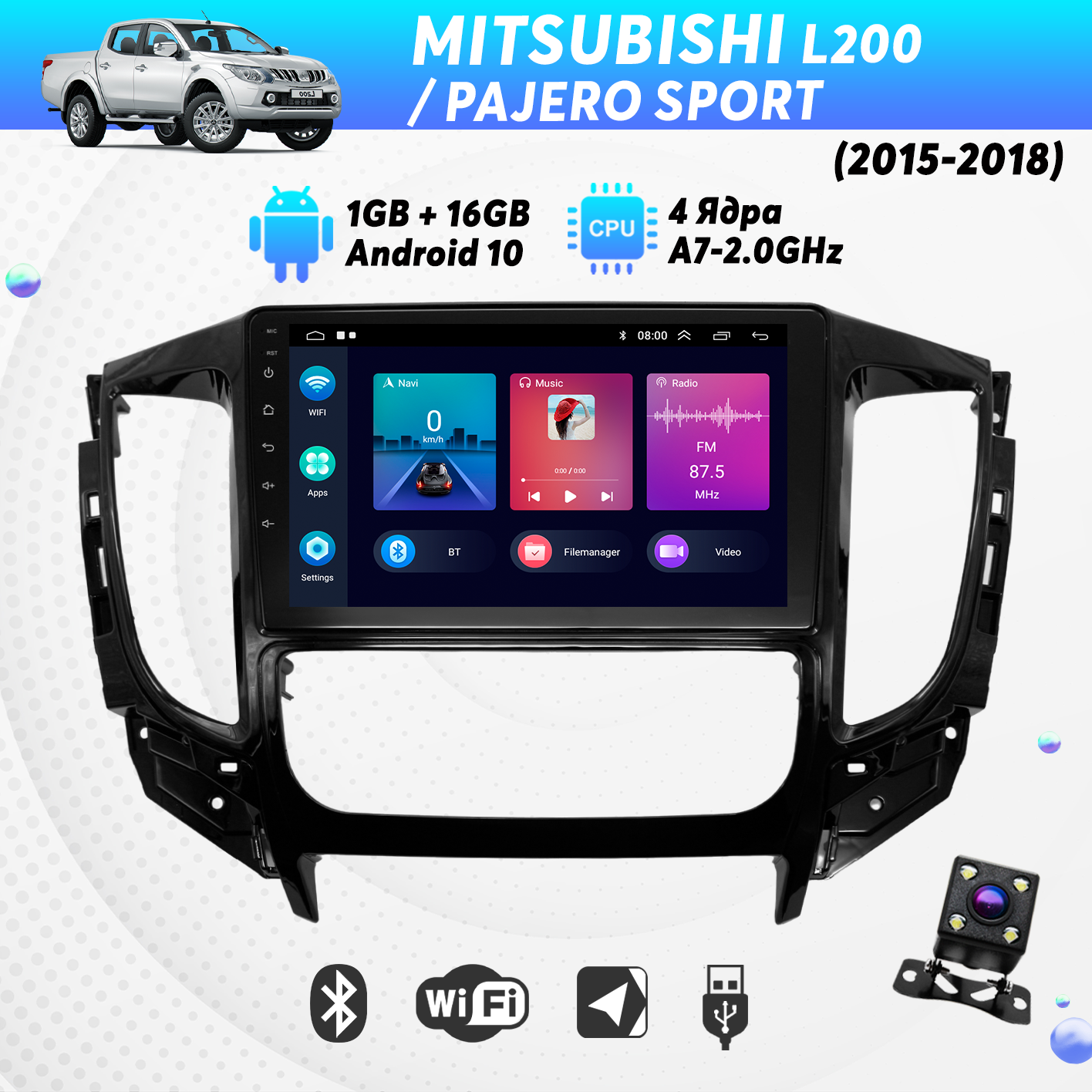 Штатная магнитола Dolmax 9A-MITLV2004CORE для MITSUBISHI 9 CarPlay Wi-Fi GPS камер 2200000₽