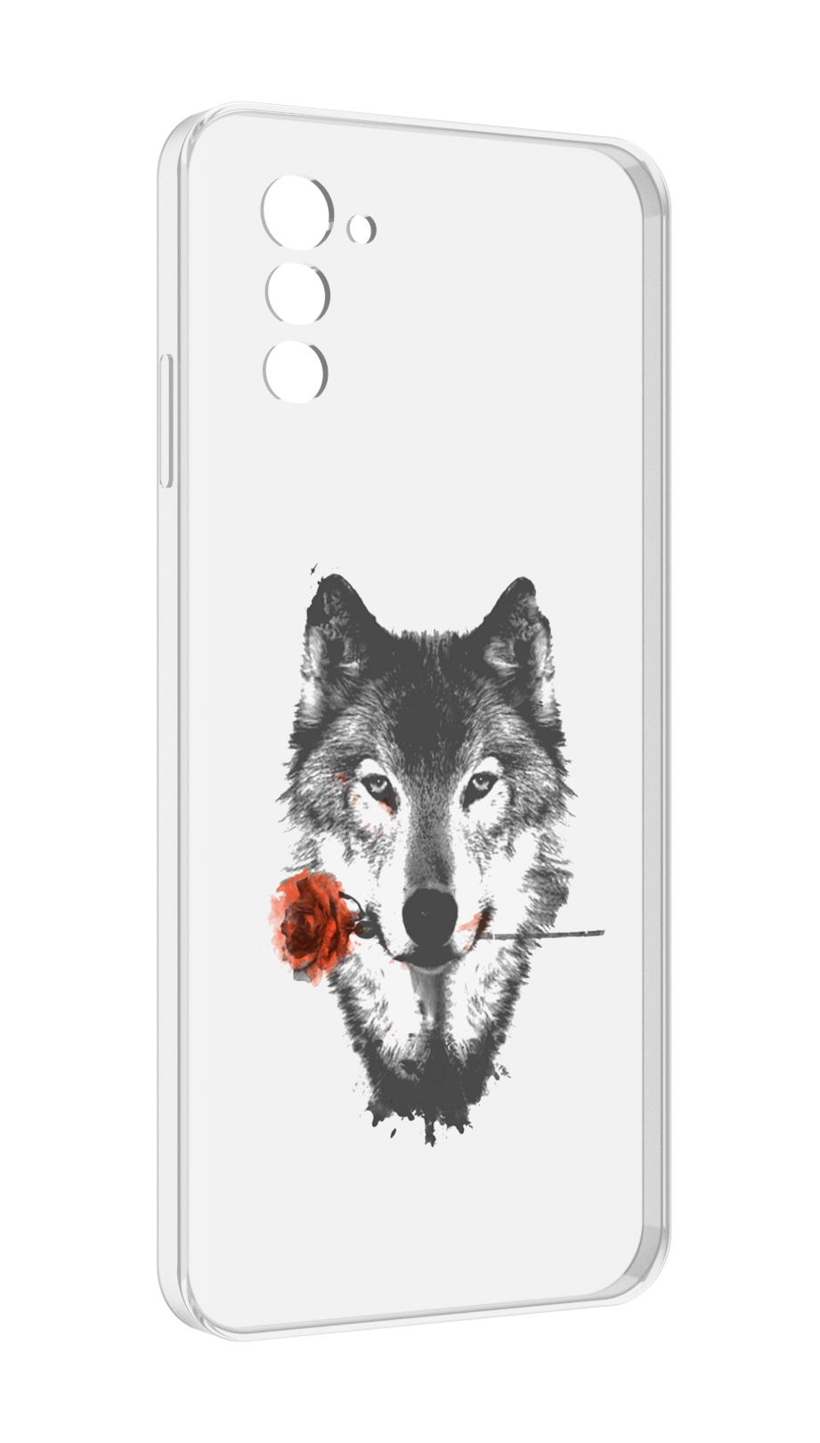 

Чехол MyPads волк с розой для UleFone Note 12 / Note 12P, Прозрачный, Tocco