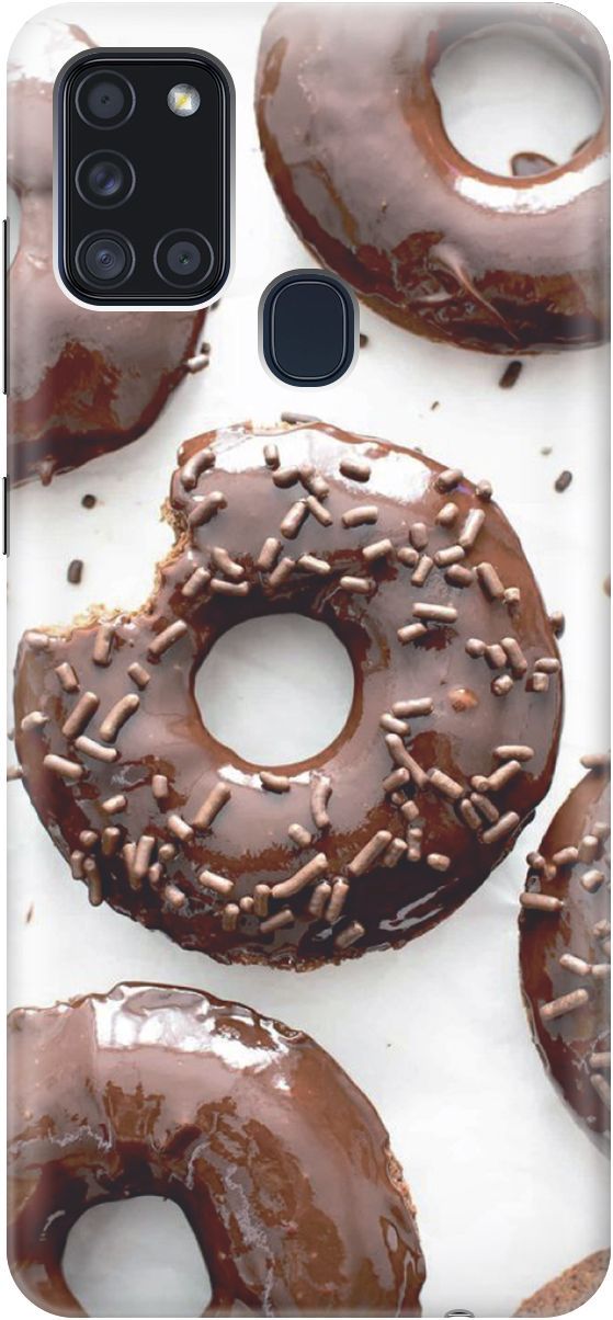 

Силиконовый чехол на Samsung Galaxy A21s "Пончики в шоколадной глазури", Белый;коричневый, 3481