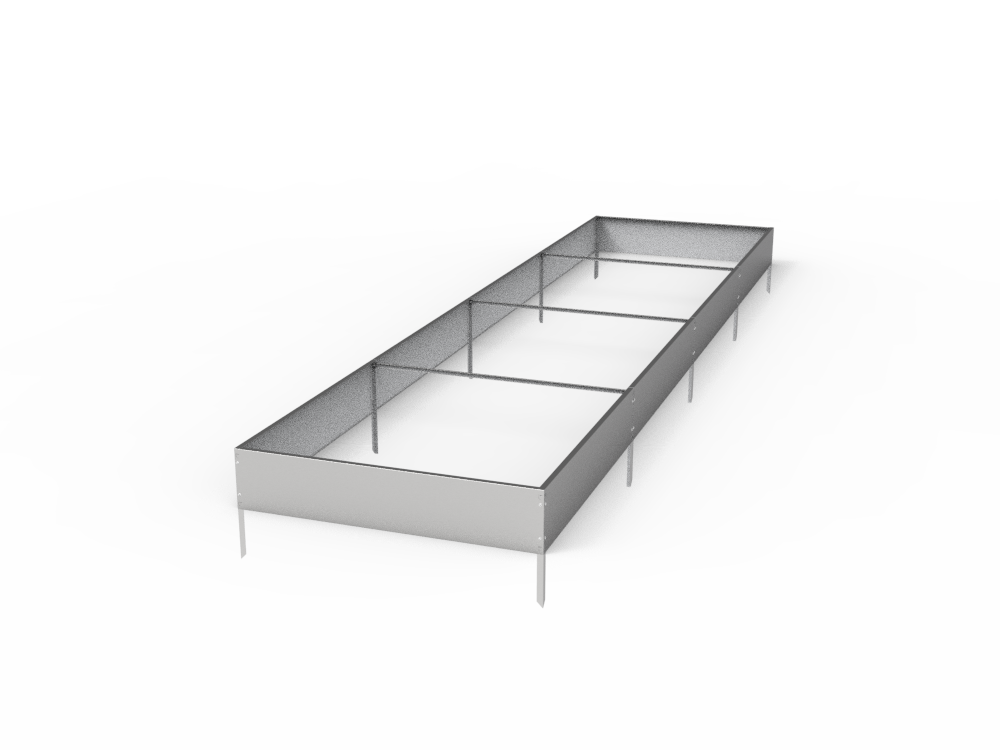 Грядки оцинкованные СажайУрожай 4х1м Высота 20 см оцинкованная