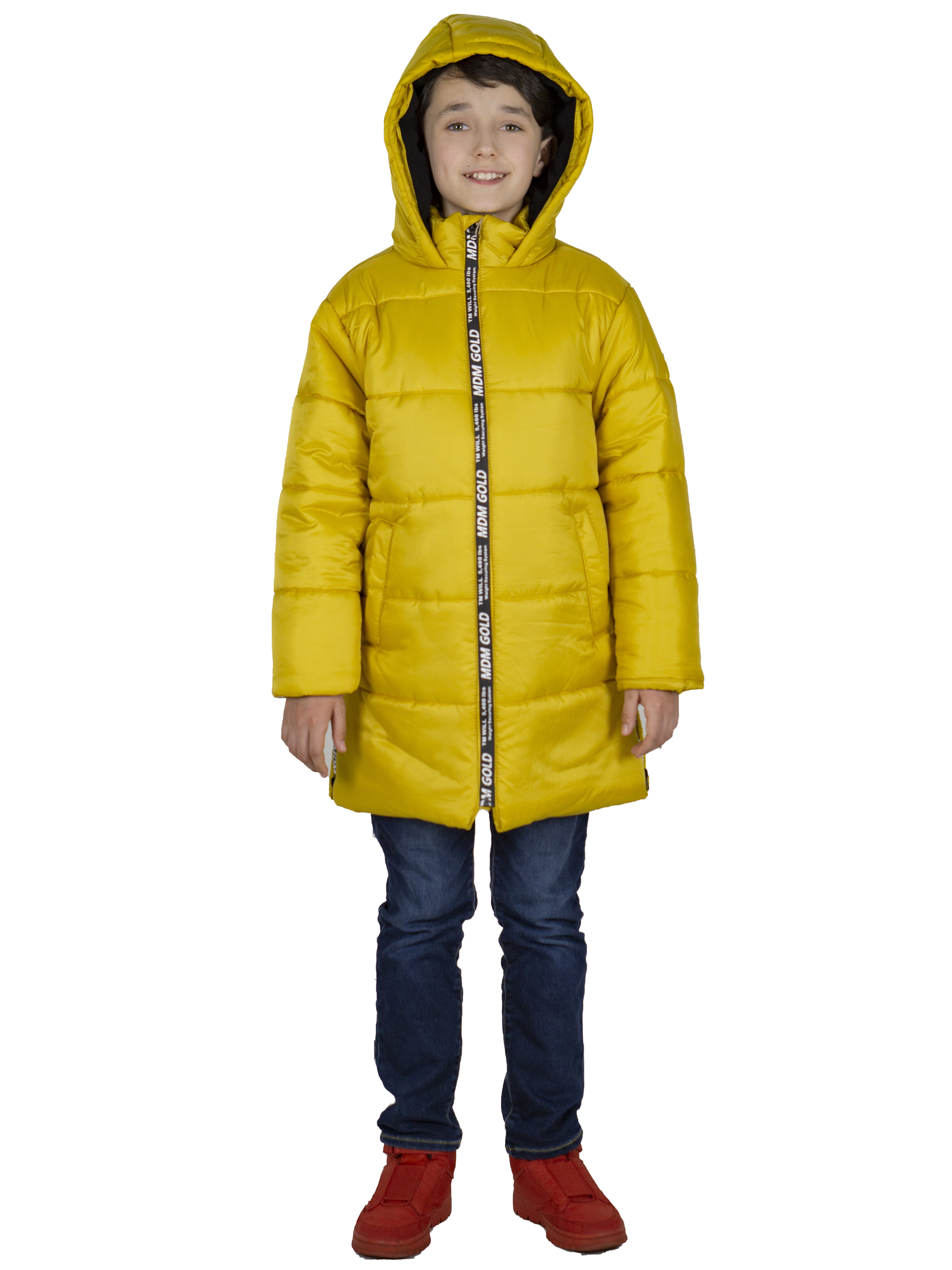 Куртка детская MDM MIDIMOD GOLD 20853, желтый, 146
