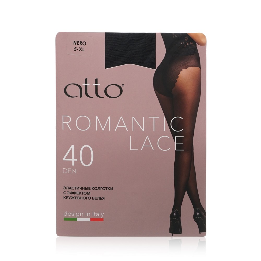 

Колготки женские Atto Romantic Lace черные 5 размер, Черный, Romantic Lace