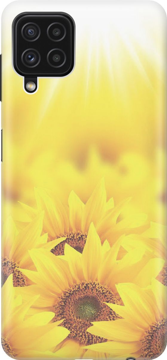 

Чехол на Samsung Galaxy A22 "Поле подсолнухов", Желтый;оранжевый, 2846