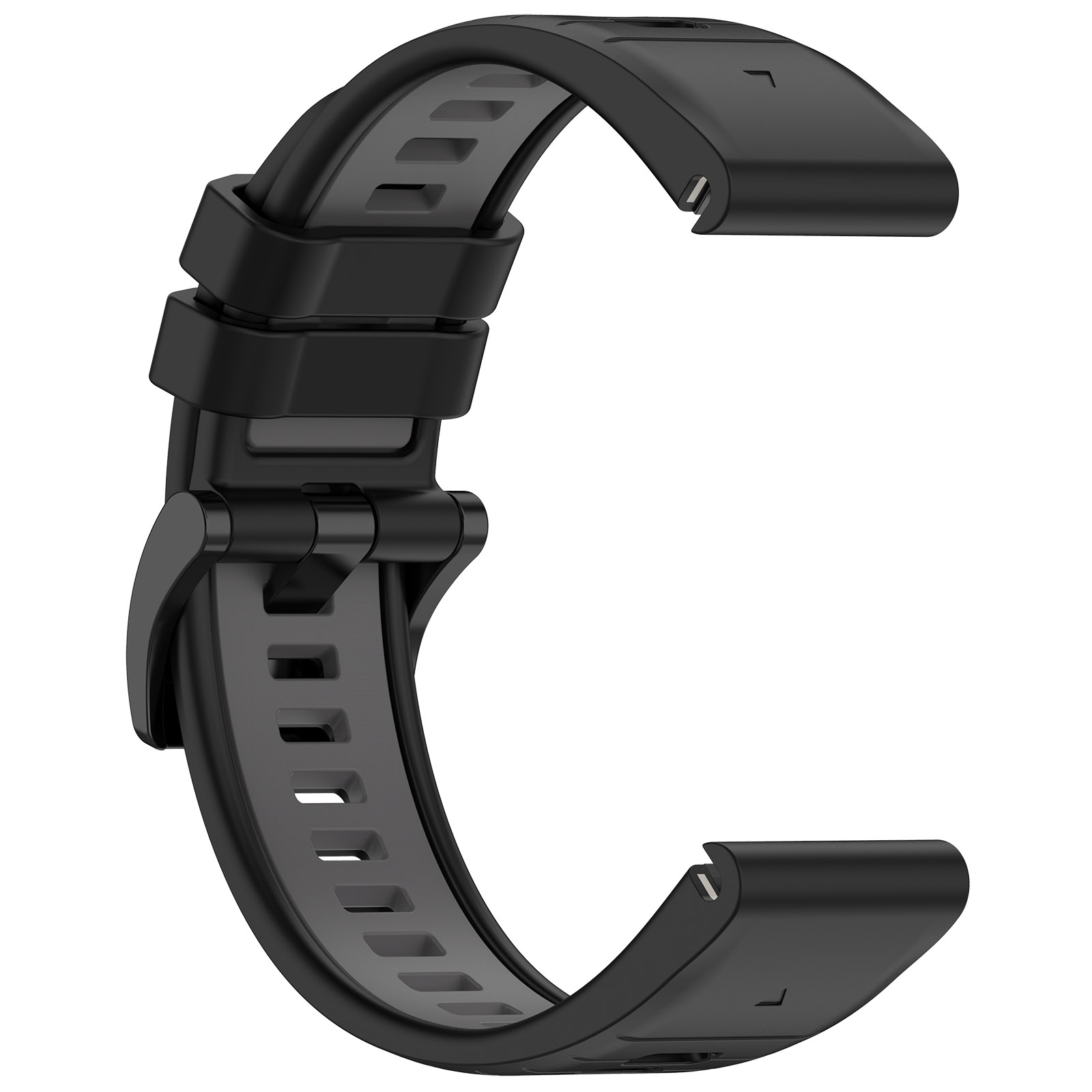 Двухцветный ремешок для Garmin Fenix / Epix / Instinct / Quatix, 22 мм, черно-серый