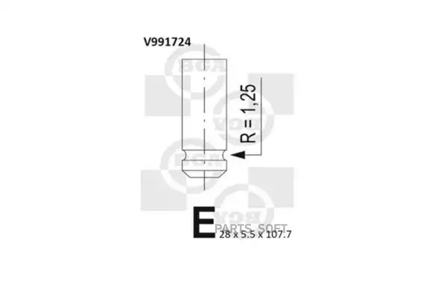 

Клапан выпускной RENAULT K4M 690, K4M 694, K4M 696, K4M 697, K4M 698]