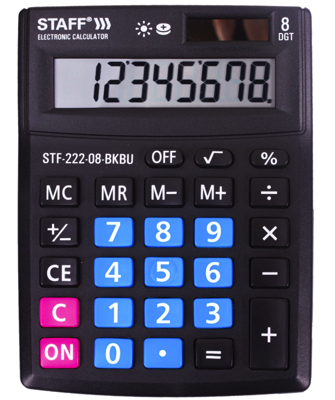 

Калькулятор Staff 250470, PLUS STF-222-08-BKBU (250470)