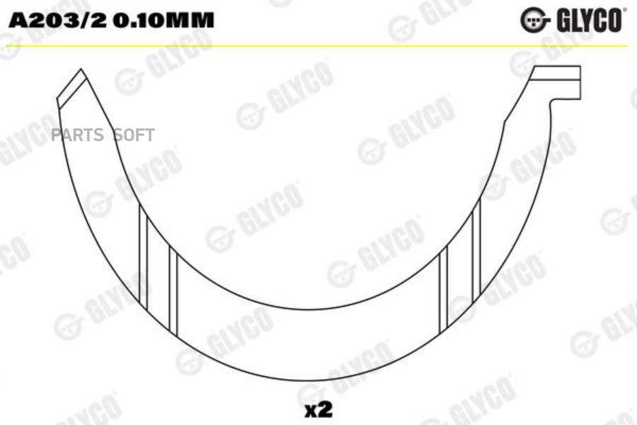 Полукольца Ком/Кт +0.10mm Citroen Ax/Bx/Berlingo/C2/C3/Saxo/Zx/Xsara, Peugeot 1007/205/206