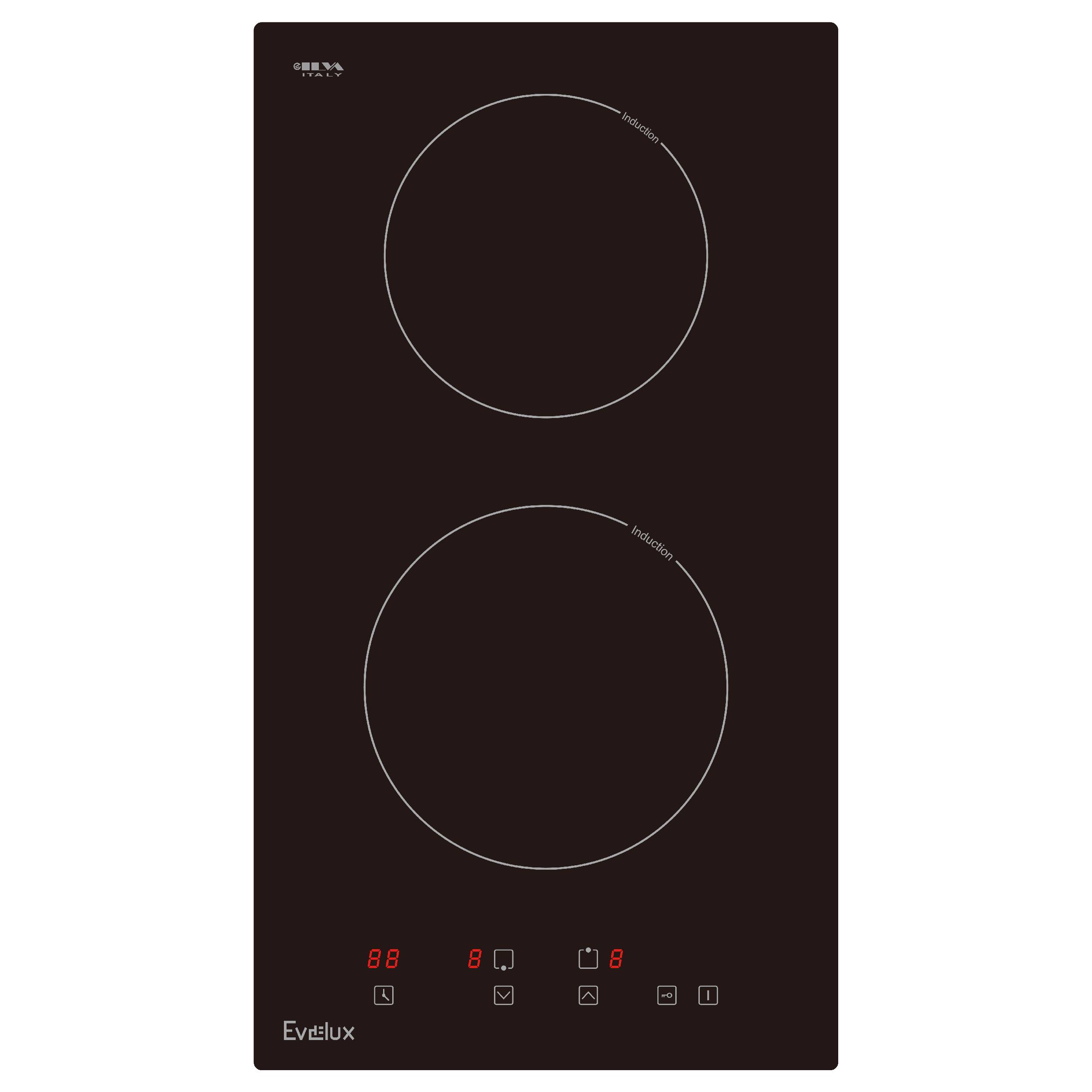 Встраиваемая варочная панель индукционная Evelux EI 3020 черный плита индукционная kitfort кт 166