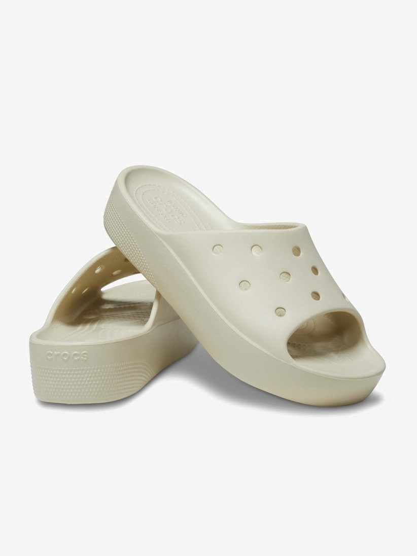 

Сланцы женские Crocs Classic Platform Slide бежевые 9 US, Бежевый, Classic Platform Slide