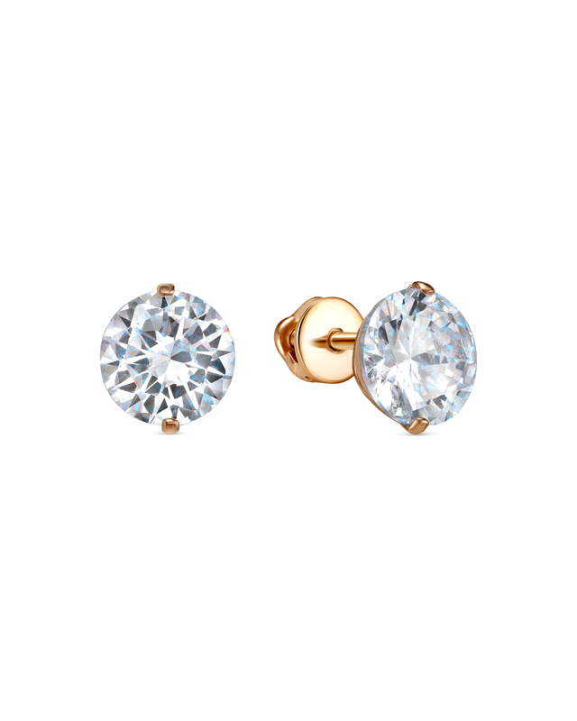 

Серьги из красного золота DIALVI JEWELRY 4RE0702231.01, фианит, 4RE0702231.01