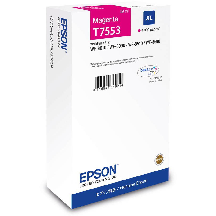 

Картридж Epson T7553 C13T755340, Пурпурный, T7553