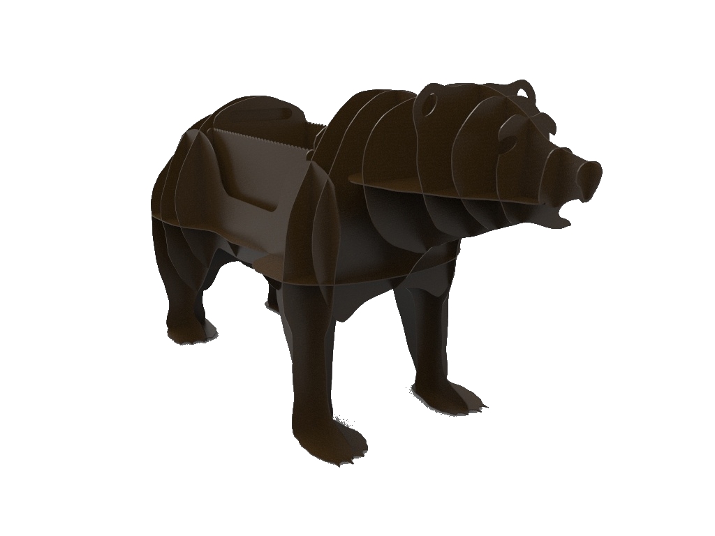 фото Мангал медведь объемный 3d дизайнметалла