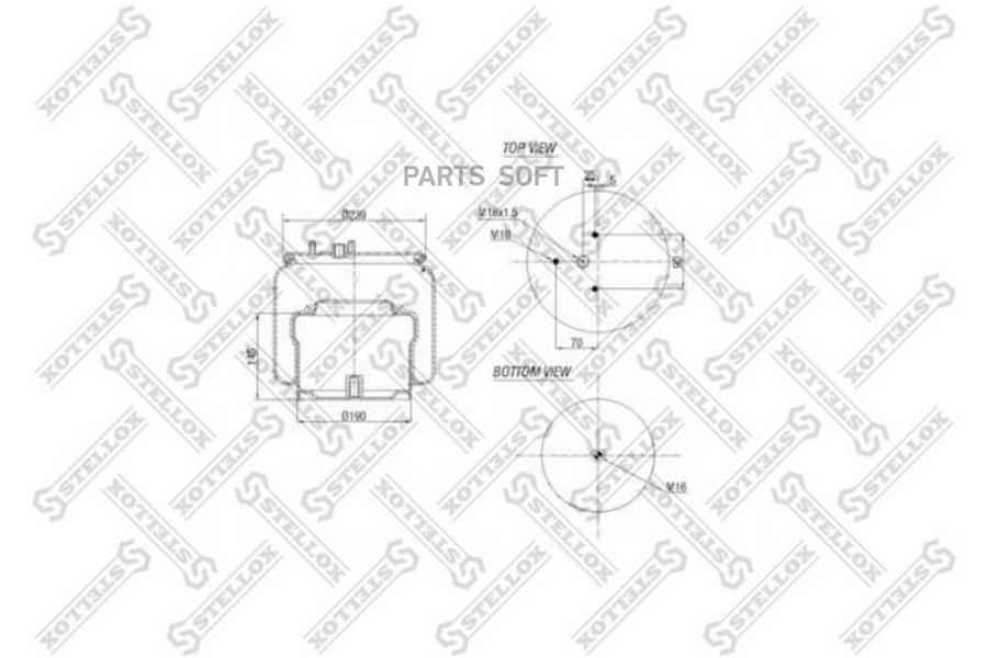 

STELLOX Пневмоподушка кабины STELLOX 8400136sx